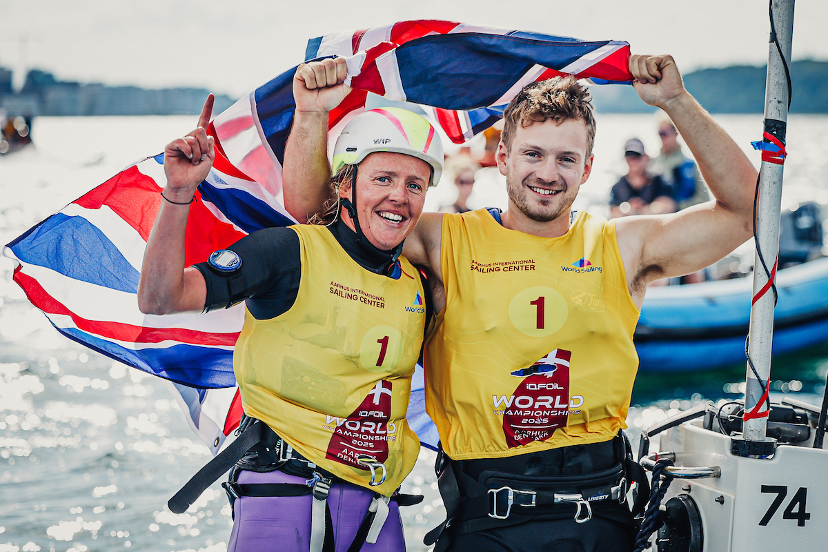 Emma Wilson and Andy Brown celebrate