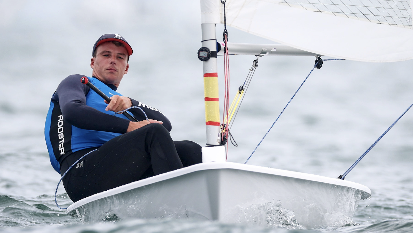 Micky Beckett and the rest of the ILCA 7 fleet battled challenging conditions in Dublin Bay (credit: ILCA Sailing)