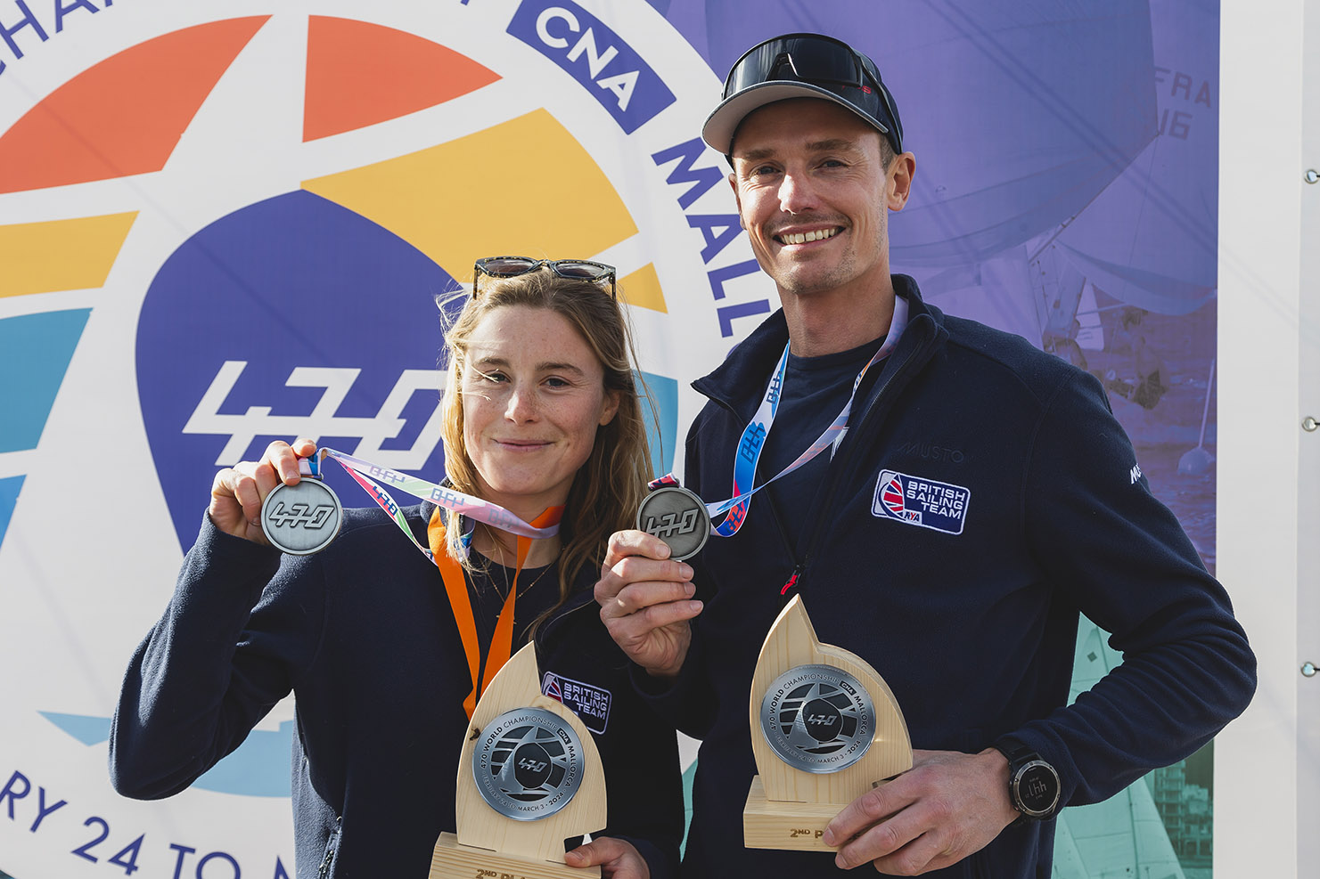 A silver medal at the 470 World Championship secured Team GB selection for Heathcote and Grube. © Bernardi Biblioni