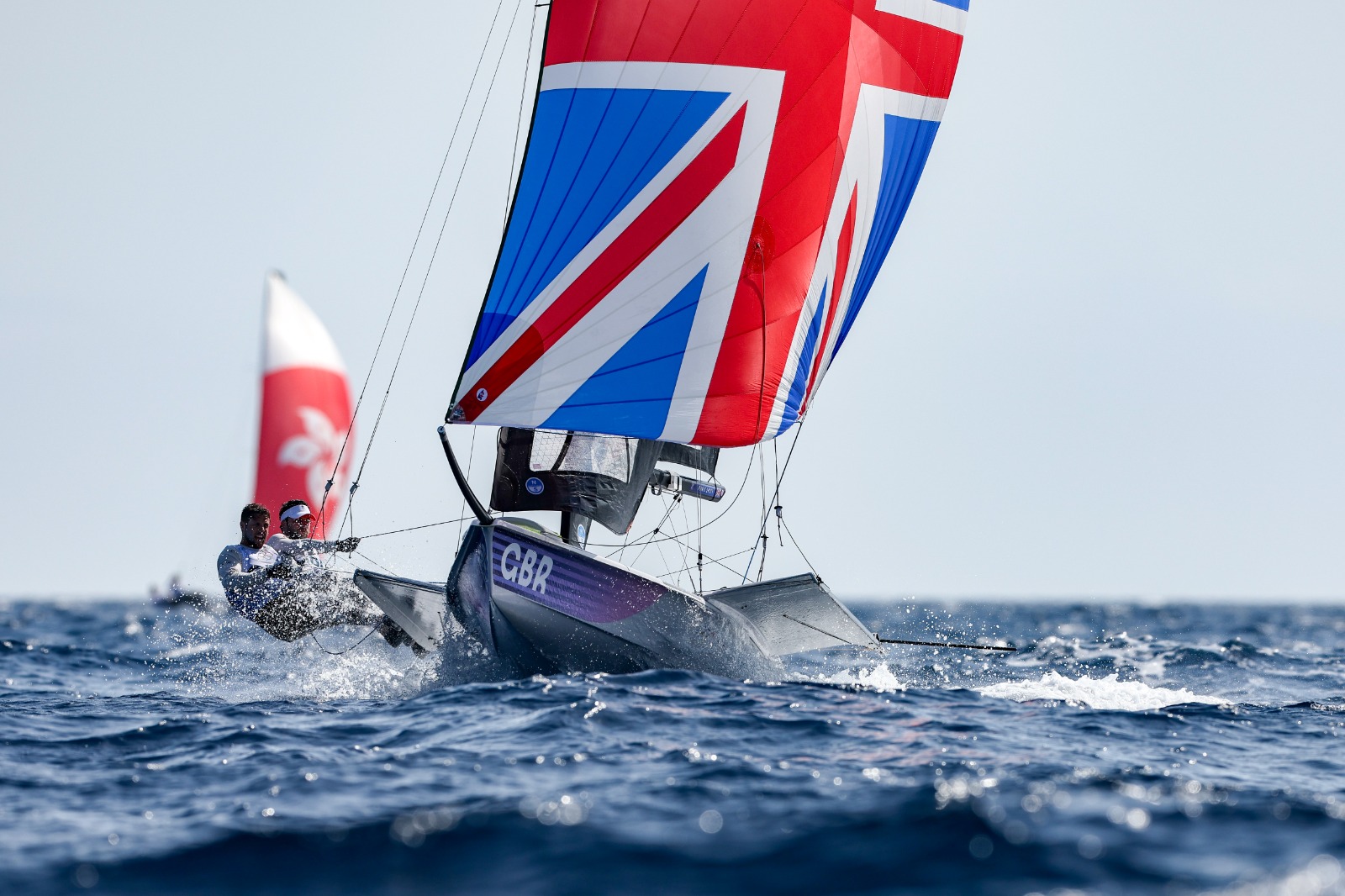 James Peters and Fynn Sterritt blasting in Marseille. © World Sailing