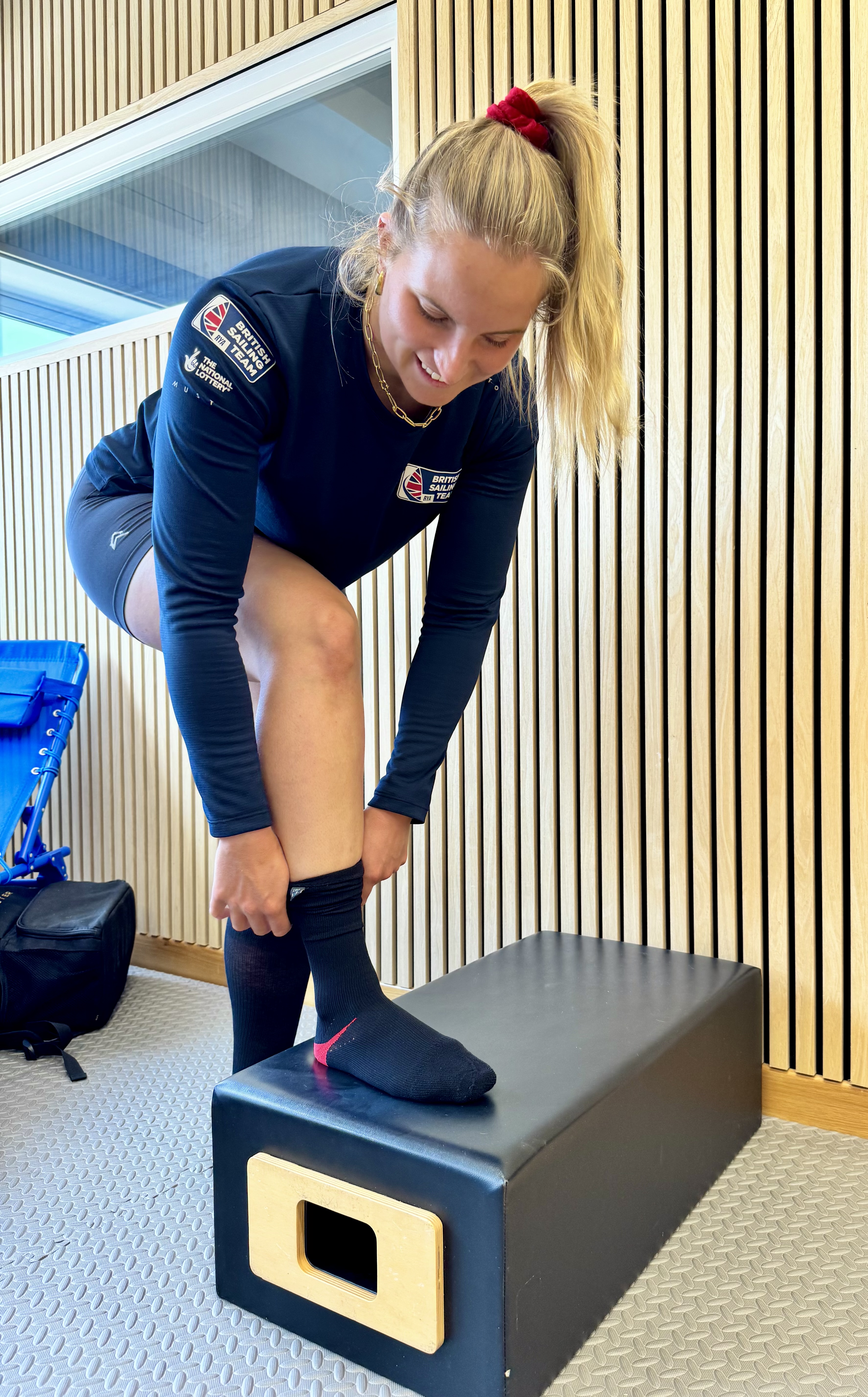 British Sailing Team kitefoiler Lily Young samples the ISOBAR Compression socks
